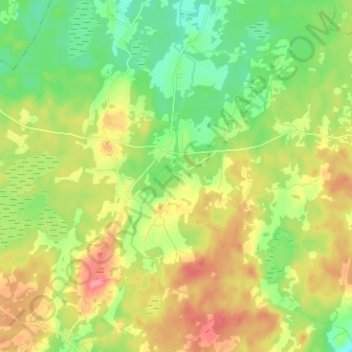 Möne distrikt topographic map, elevation, terrain