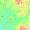 Edéia topographic map, elevation, terrain