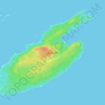 Île du Bic topographic map, elevation, terrain