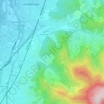 Wildtal topographic map, elevation, terrain