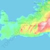 Southern Peninsula topographic map, elevation, terrain