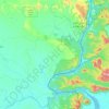 Khong Chiam topographic map, elevation, terrain