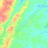 Biquinhas topographic map, elevation, terrain