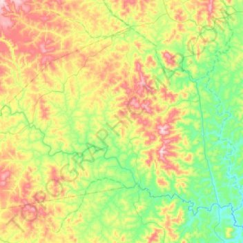 Indaí topographic map, elevation, terrain