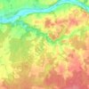 Oulches topographic map, elevation, terrain