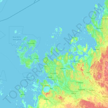 Mustasaari topographic map, elevation, terrain