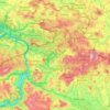 okres Děčín topographic map, elevation, terrain