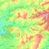 Porrera topographic map, elevation, terrain