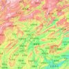 Sangzhi County topographic map, elevation, terrain