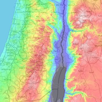 Area C topographic map, elevation, terrain