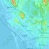 西乡街道 topographic map, elevation, terrain