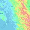 Toungup Township topographic map, elevation, terrain