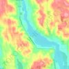 Intermediate lake topographic map, elevation, terrain