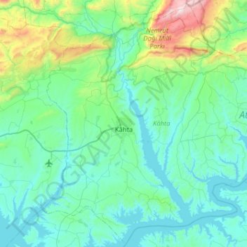 Kahta topographic map, elevation, terrain