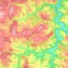 Divišov topographic map, elevation, terrain