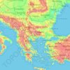 Balkans topographic map, elevation, terrain