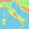 Italian Peninsula topographic map, elevation, terrain