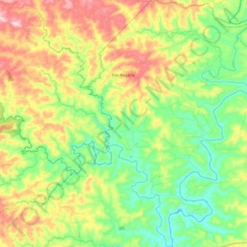 Frei Rogério topographic map, elevation, terrain
