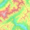 Courmayeur topographic map, elevation, terrain