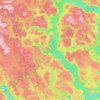 Fyresdal topographic map, elevation, terrain