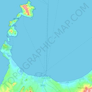 Posthudorra/Porto Torres topographic map, elevation, terrain