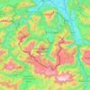 Berchtesgaden Alps topographic map, elevation, terrain