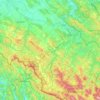 powiat sanocki topographic map, elevation, terrain