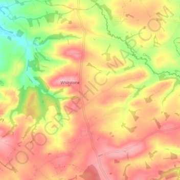 Whitstone topographic map, elevation, terrain