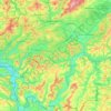Arrondissement de Sarre-Palatinat topographic map, elevation, terrain
