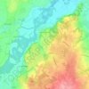 Crevant-Laveine topographic map, elevation, terrain