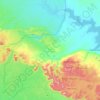 Kwahu East District topographic map, elevation, terrain