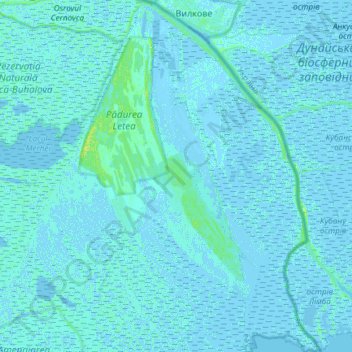 C.A. Rosetti topographic map, elevation, terrain