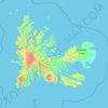 Îles Kerguelen topographic map, elevation, terrain