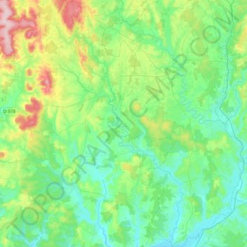 La Canne topographic map, elevation, terrain