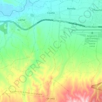 Cijuela topographic map, elevation, terrain