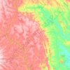 Unaí topographic map, elevation, terrain