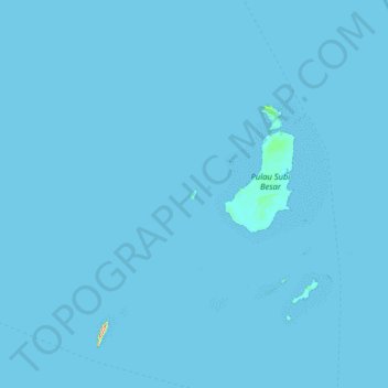 Pulau Bakau topographic map, elevation, terrain