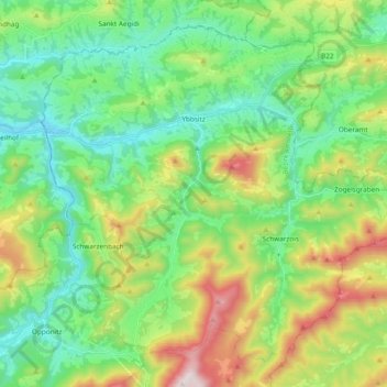 Gemeinde Ybbsitz topographic map, elevation, terrain
