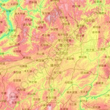 Bozhou topographic map, elevation, terrain