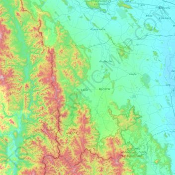 จังหวัดราชบุรี topographic map, elevation, terrain