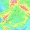 Palmiet River topographic map, elevation, terrain