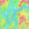 Lago di Lugano topographic map, elevation, terrain