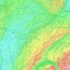 Franche-Comté topographic map, elevation, terrain