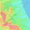 Teramo topographic map, elevation, terrain