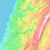 Chouf District topographic map, elevation, terrain