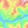 Ancede e Ribadouro topographic map, elevation, terrain