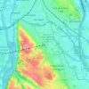 Rangueil, Sauzelong, Pech David, Pouvourville topographic map, elevation, terrain