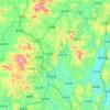 平远县 topographic map, elevation, terrain