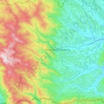 Bezirk Deutschlandsberg topographic map, elevation, terrain