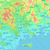 Raoping County topographic map, elevation, terrain